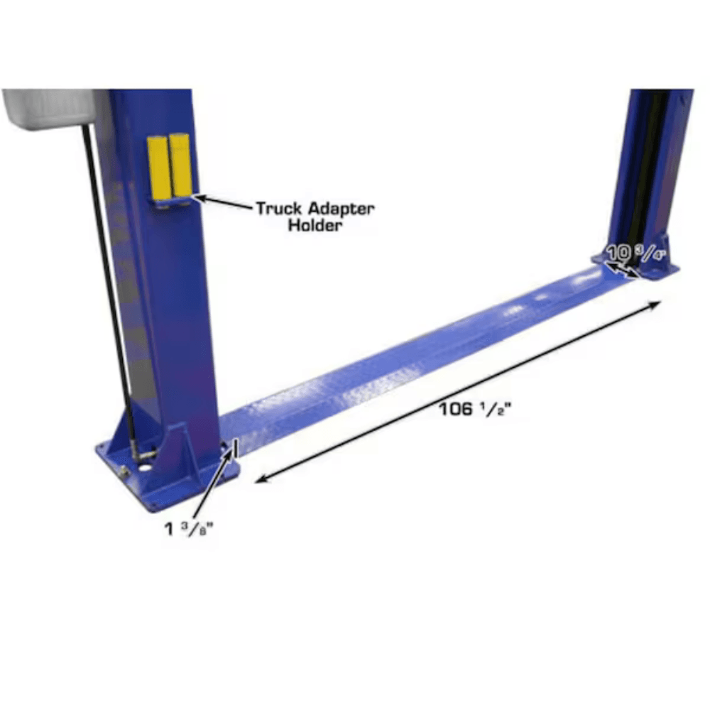 Atlas 9KBPX Baseplate 2-Post Car Lift 9000 Lb for Low Ceilings