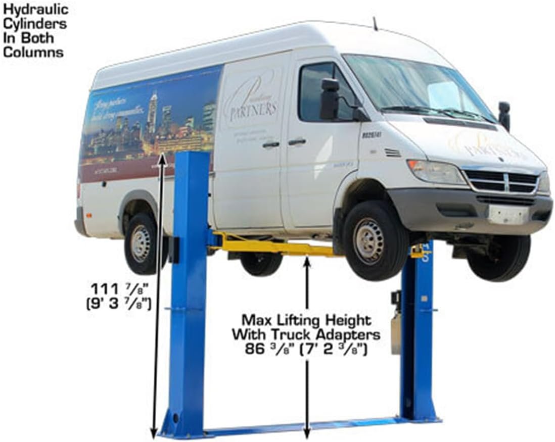 Atlas BP10000X Baseplate 2-Post Car Lift 10000 Lb for Low Ceilings