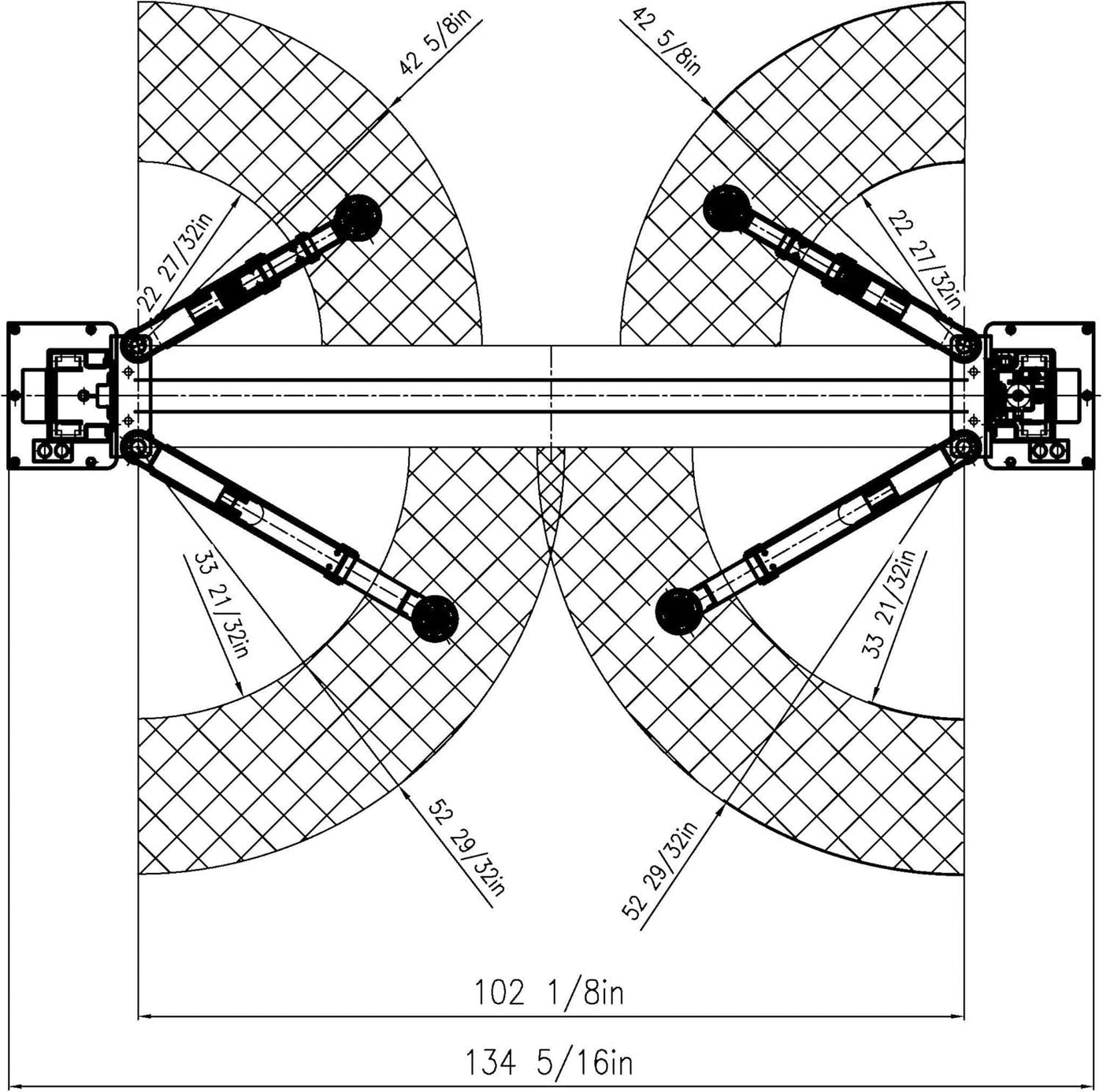 APlusLift HW-10KOH-A Overhead 2-Post Car Lift 10000 Lb Capacity