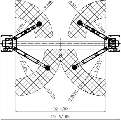 APlusLift HW-10KOH-A Overhead 2-Post Car Lift 10000 Lb Capacity