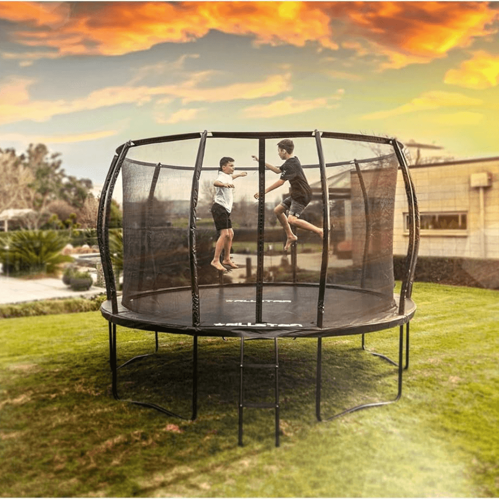 ALLSTAR 10-Foot Backyard Outdoor Trampoline with Safety Net and Ladder