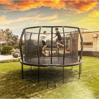 ALLSTAR 10-Foot Backyard Outdoor Trampoline with Safety Net and Ladder