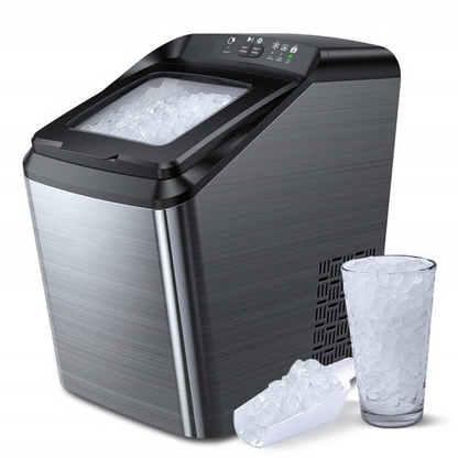 Aicook Countertop Nugget Ice Maker 26 lbs. Portable Sonic Ice Machine with Self-Cleaning