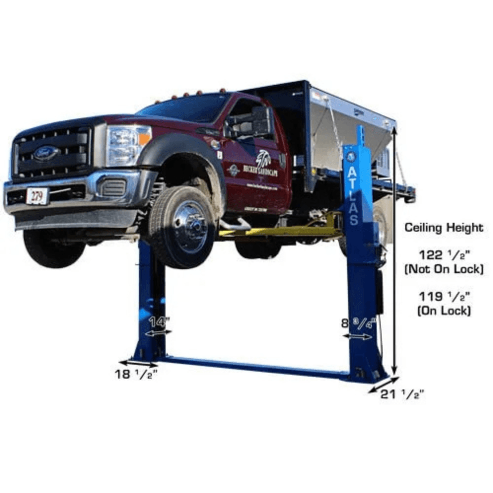 Atlas BP12000X 12,000 Lb. Capacity Heavy-Duty Baseplate 2-Post Car Lift