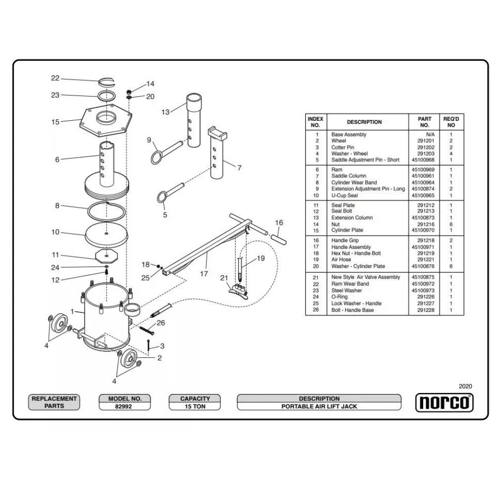 Designasofadfw 15-Ton Heavy-Duty Portable Air-Powered Hydraulic Lift Jack