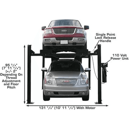 Atlas Garage PRO9000 9000 Lb. Extra Wide Tall Long Portable 4-Post Lift