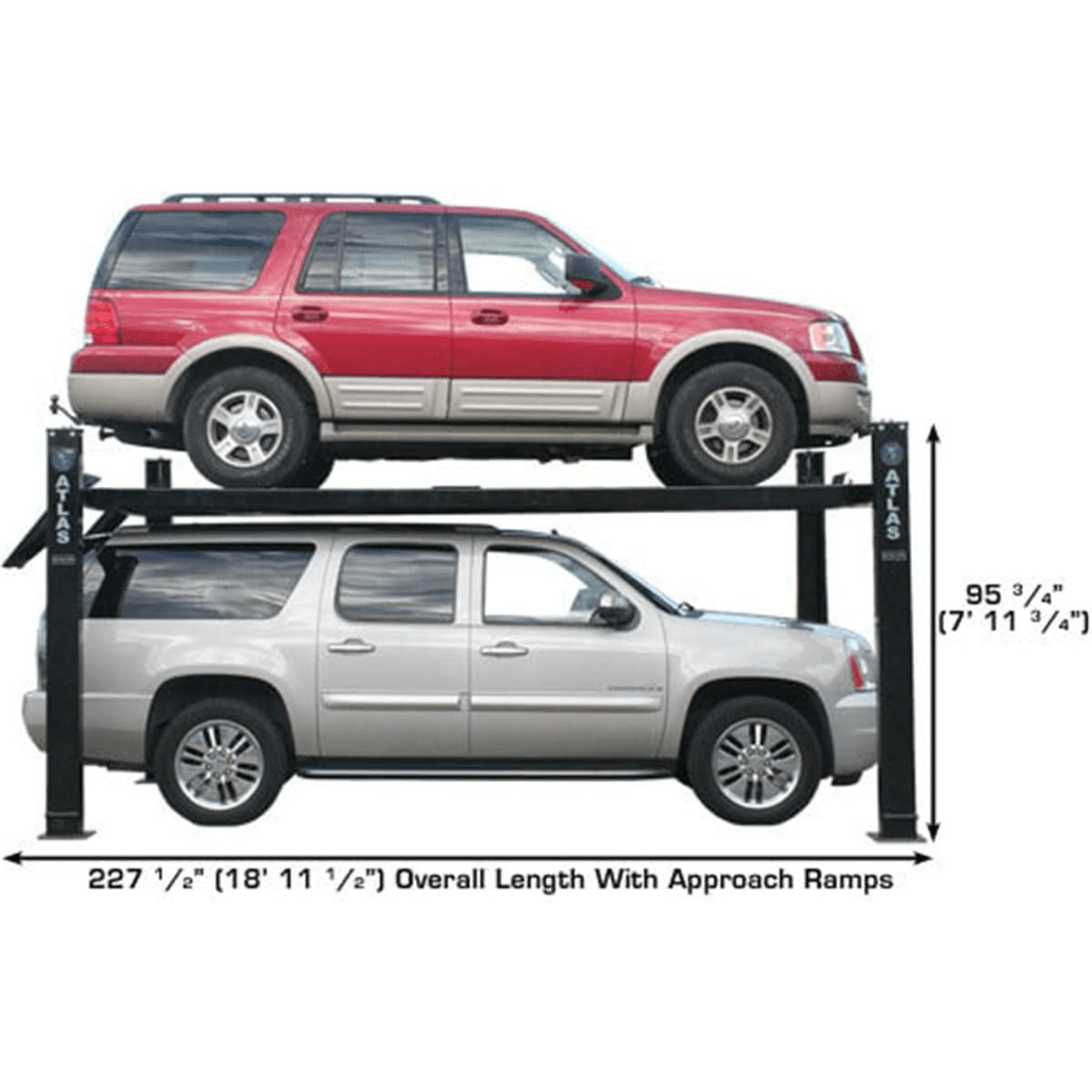 Atlas Garage PRO9000 9000 Lb. Extra Wide Tall Long Portable 4-Post Lift
