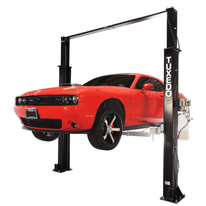 Premium 9000 Lb. Capacity Asymmetric Clear-Floor 2-Post Car Lift in Black