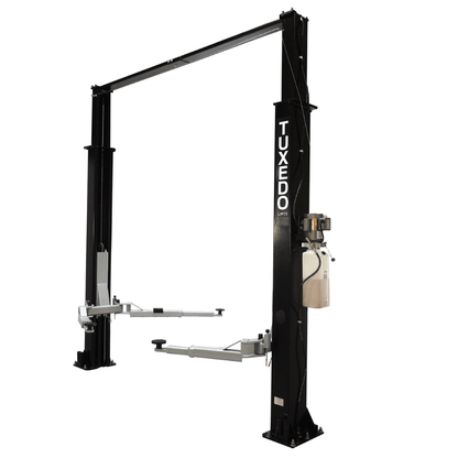 Premium 9000 Lb. Capacity Asymmetric Clear-Floor 2-Post Car Lift in Black
