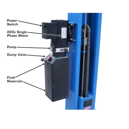 Atlas BP8000 8000 Lb. Capacity Low-Ceiling Baseplate 2-Post Car Lift