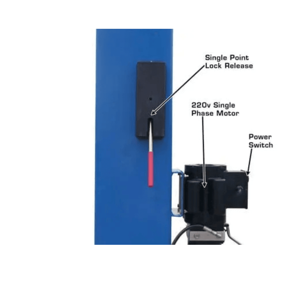 Atlas BP8000 8000 Lb. Capacity Low-Ceiling Baseplate 2-Post Car Lift