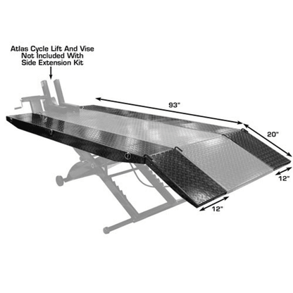 Atlas HT-CYCLELIFT-EXT Motorcycle Lift Side Extension Kit for ATV