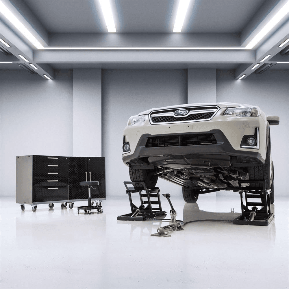 Black Widow 3,000 lbs. Hydraulic Underbody Access Car Lift with Ramp