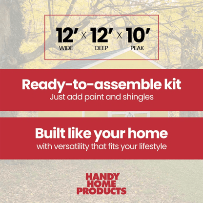 Handy Home Products Astoria 12' x 12' Wood Outdoor Storage Shed