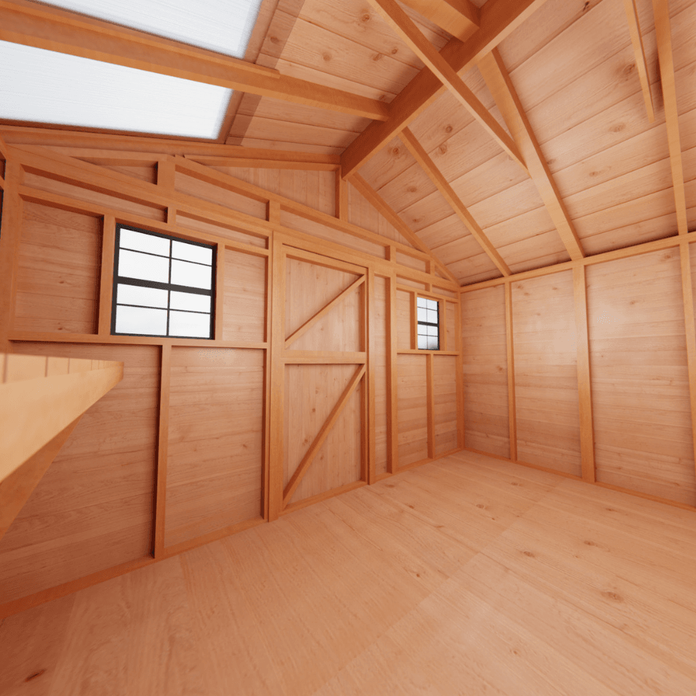 Cedarshed Sunshed 12' x 12' Western Red Cedar Garden Greenhouse Shed