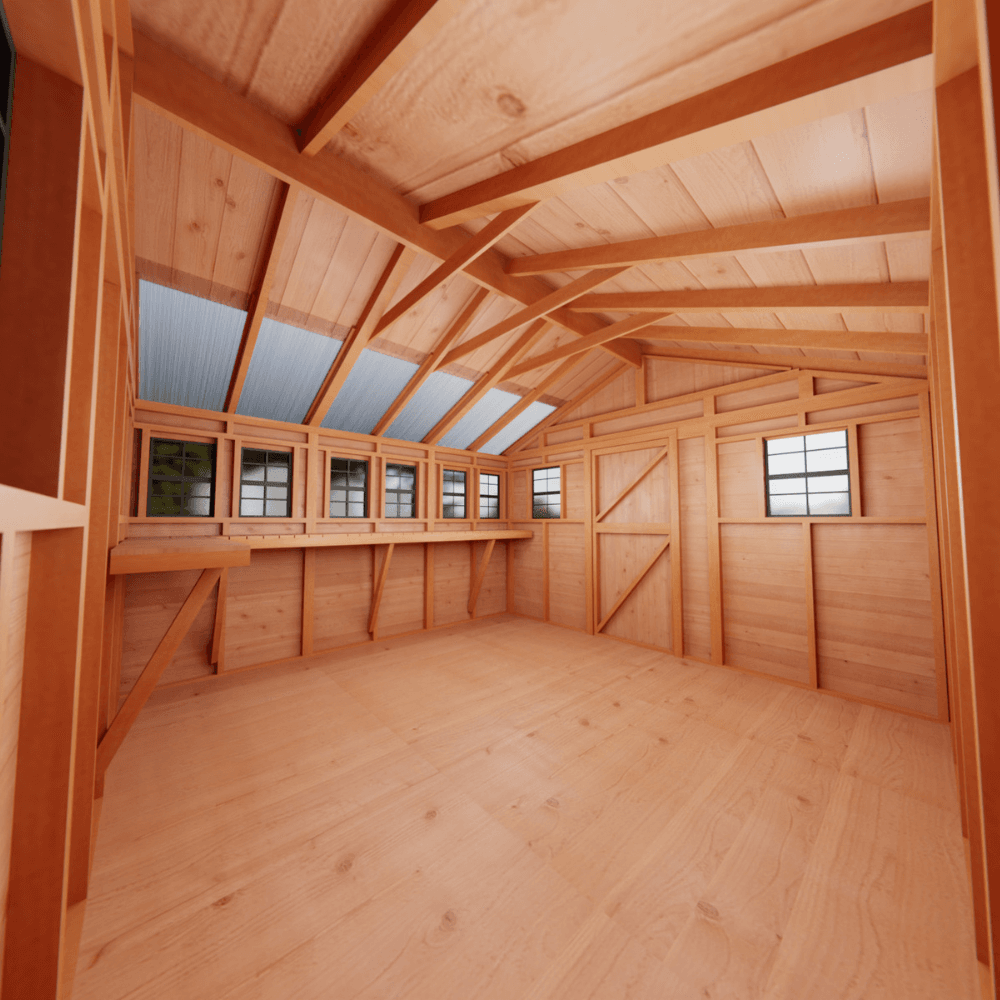 Cedarshed Sunshed 12' x 12' Western Red Cedar Garden Greenhouse Shed