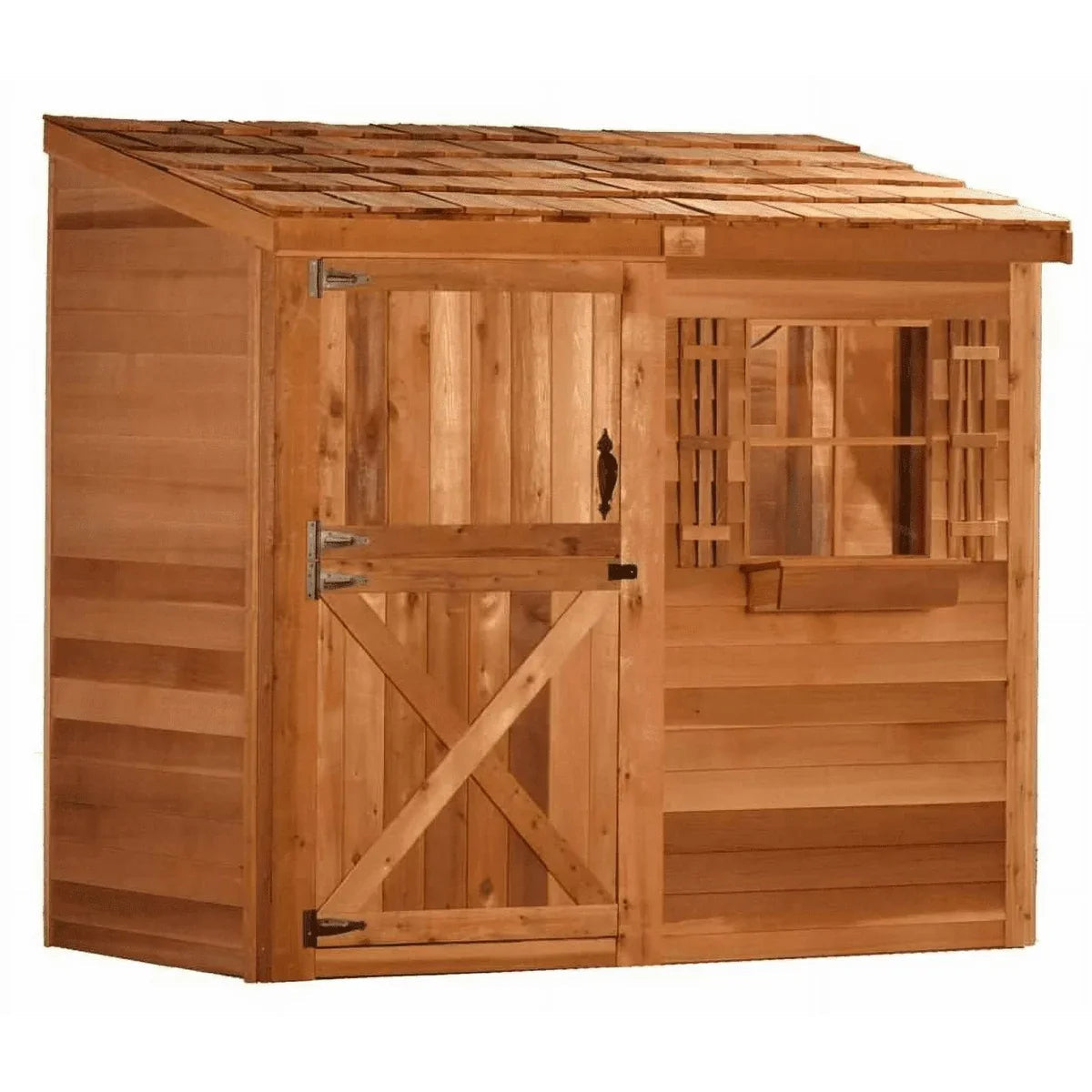 Cedarshed Bayside 8' x 4' Western Red Cedar Lean-To Storage Shed