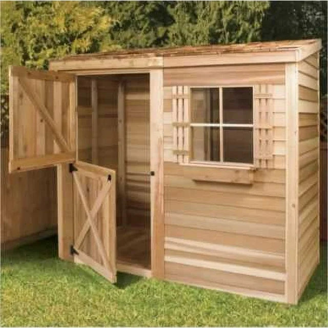 Cedarshed Bayside 8' x 4' Western Red Cedar Lean-To Storage Shed