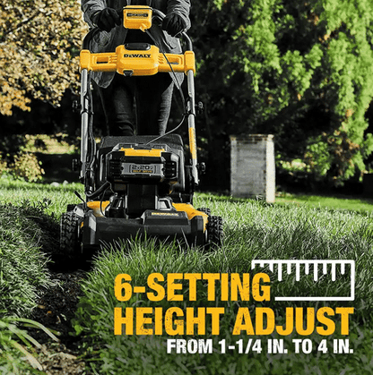 DEWALT 20V MAX Cordless Self-Propelled 21.5-Inch Lawn Mower and Outdoor Tool Combo Kit with Blower, Trimmer, and Saws