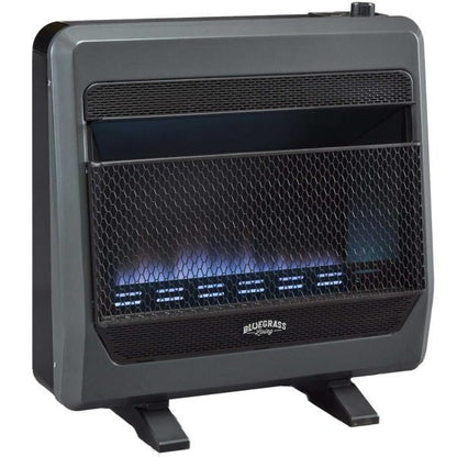 Bluegrass Living 30,000 BTU Natural Gas Ventless Blue Flame Space Heater with Blower and Base Feet B30TNB-BB