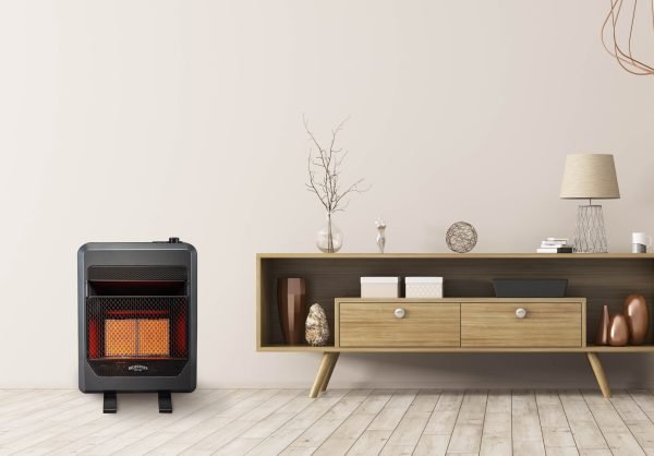 Bluegrass Living 20,000 BTU Natural Gas Ventless Infrared Space Heater with Blower and Base Feet B20TNIR-BB