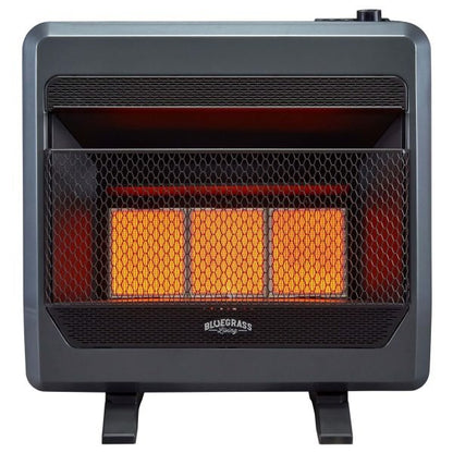 Bluegrass Living 30,000 BTU Natural Gas Ventless Infrared Space Heater with Blower and Base Feet B30TNIR-BB