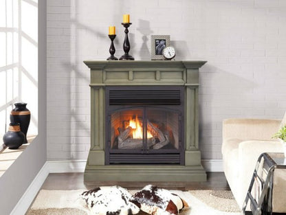 Duluth Forge 32,000 BTU Dual Fuel Ventless Gas Fireplace in Slate Gray