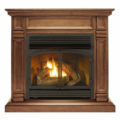 Duluth Forge 32,000 BTU Dual Fuel Ventless Gas Fireplace in Toasted Almond