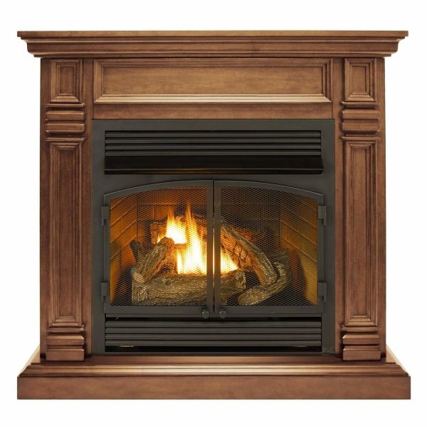 Duluth Forge 32,000 BTU Dual Fuel Ventless Gas Fireplace in Toasted Almond