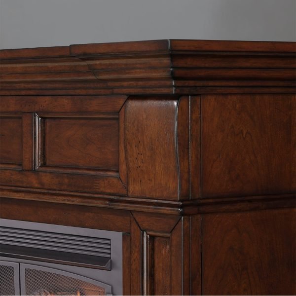 Duluth Forge 32,000 BTU Dual Fuel Ventless Gas Fireplace in Auburn Cherry