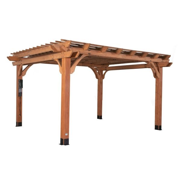 Backyard Discovery Beaumont 14' x 12' Cedar Wood Outdoor Patio Pergola