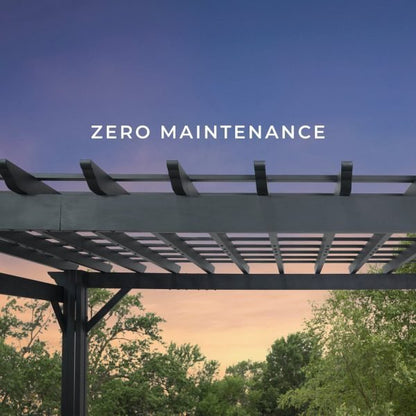 Backyard Discovery Stratford 14' x 10' Black Steel Pergola with Soft Canopy