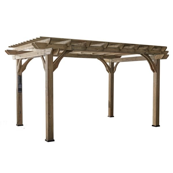 Backyard Discovery Somerville 14' x 10' Barnwood Stain Cedar Wood Pergola