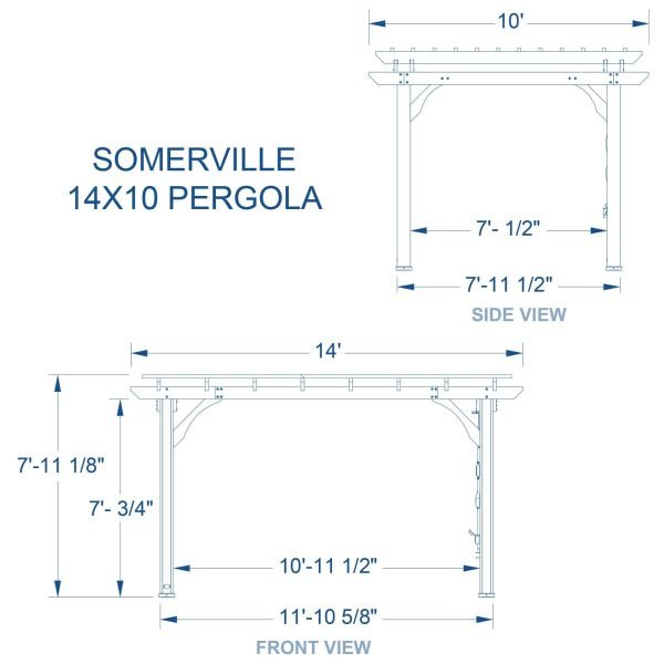 Backyard Discovery Somerville 14' x 10' Barnwood Stain Cedar Wood Pergola
