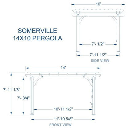 Backyard Discovery Somerville 14' x 10' Barnwood Stain Cedar Wood Pergola