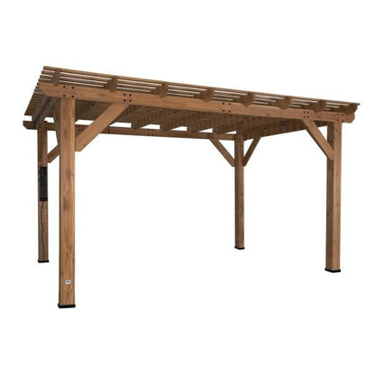 Backyard Discovery Delray 14' x 10' Cedar Wood Outdoor Patio Pergola