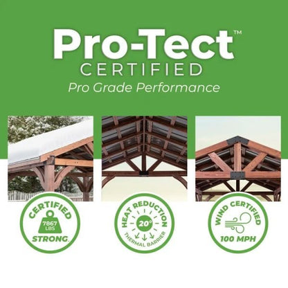 Backyard Discovery Arlington 12' x 12' Cedar Wood Outdoor Patio Gazebo