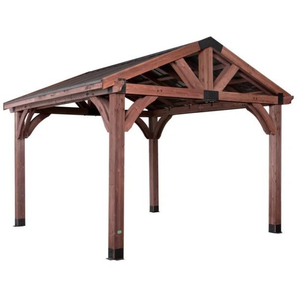 Backyard Discovery Arlington 12' x 12' Cedar Wood Outdoor Patio Gazebo