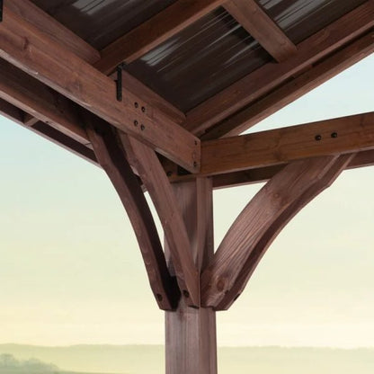 Backyard Discovery Arlington 12' x 12' Cedar Wood Outdoor Patio Gazebo