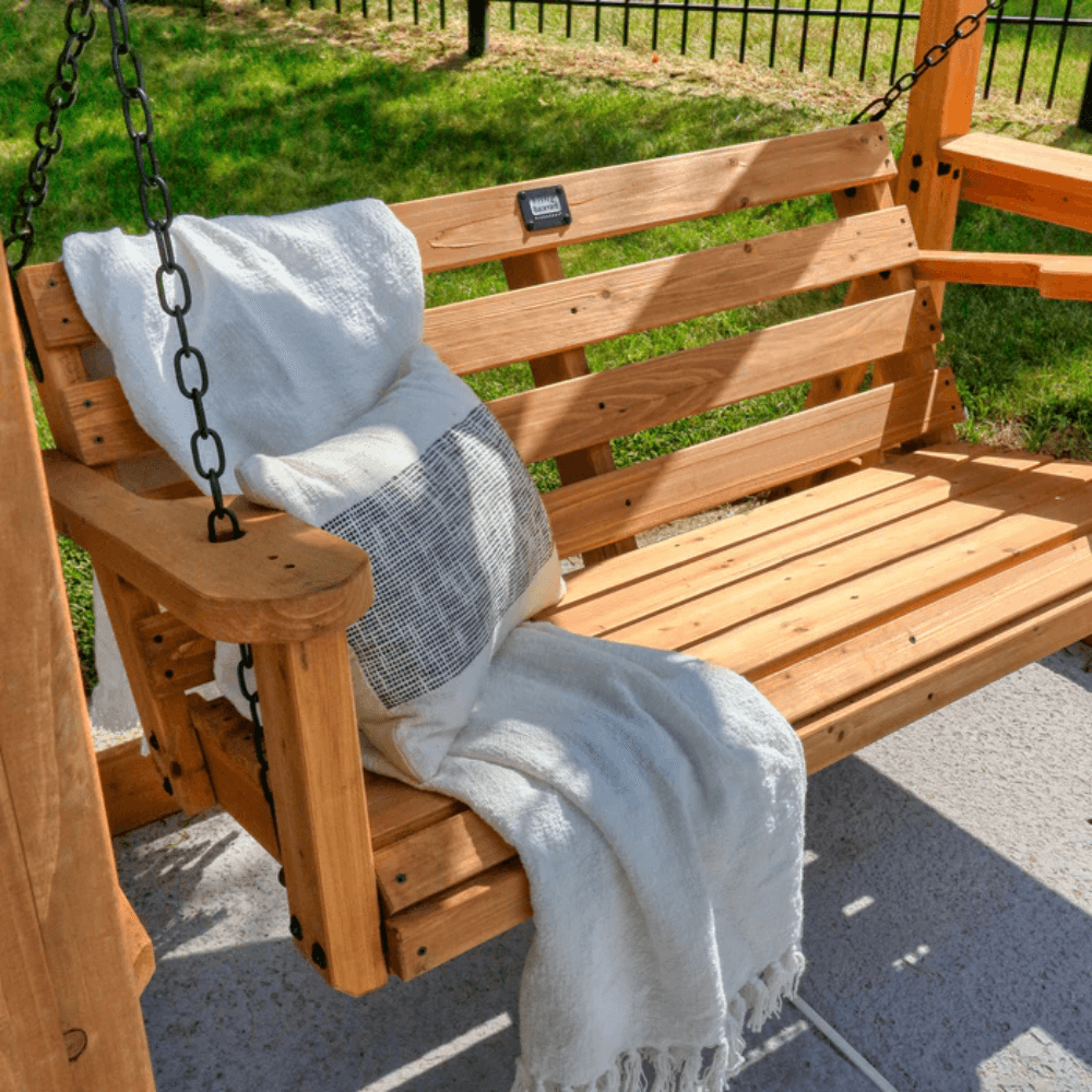 Backyard Discovery Callahan Cedar Wood Outdoor 2-Person Pergola Swing Bench