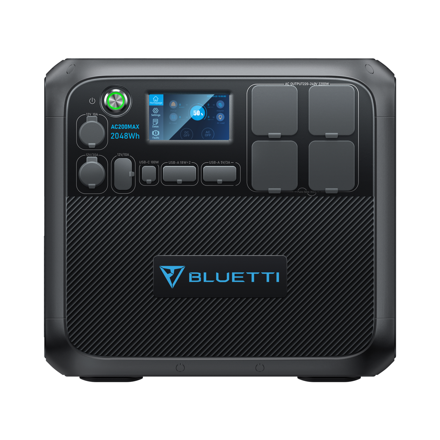 Bluetti AC200MAX 2200W Solar Generator 2048Wh with 350W Solar Panel
