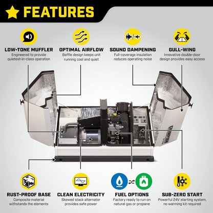 Champion Power Equipment 8.5kW Standby Generator with ATS50 Switch