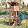 Kidkraft Panorama Tower Three-Story Wooden Outdoor Playhouse with Slide