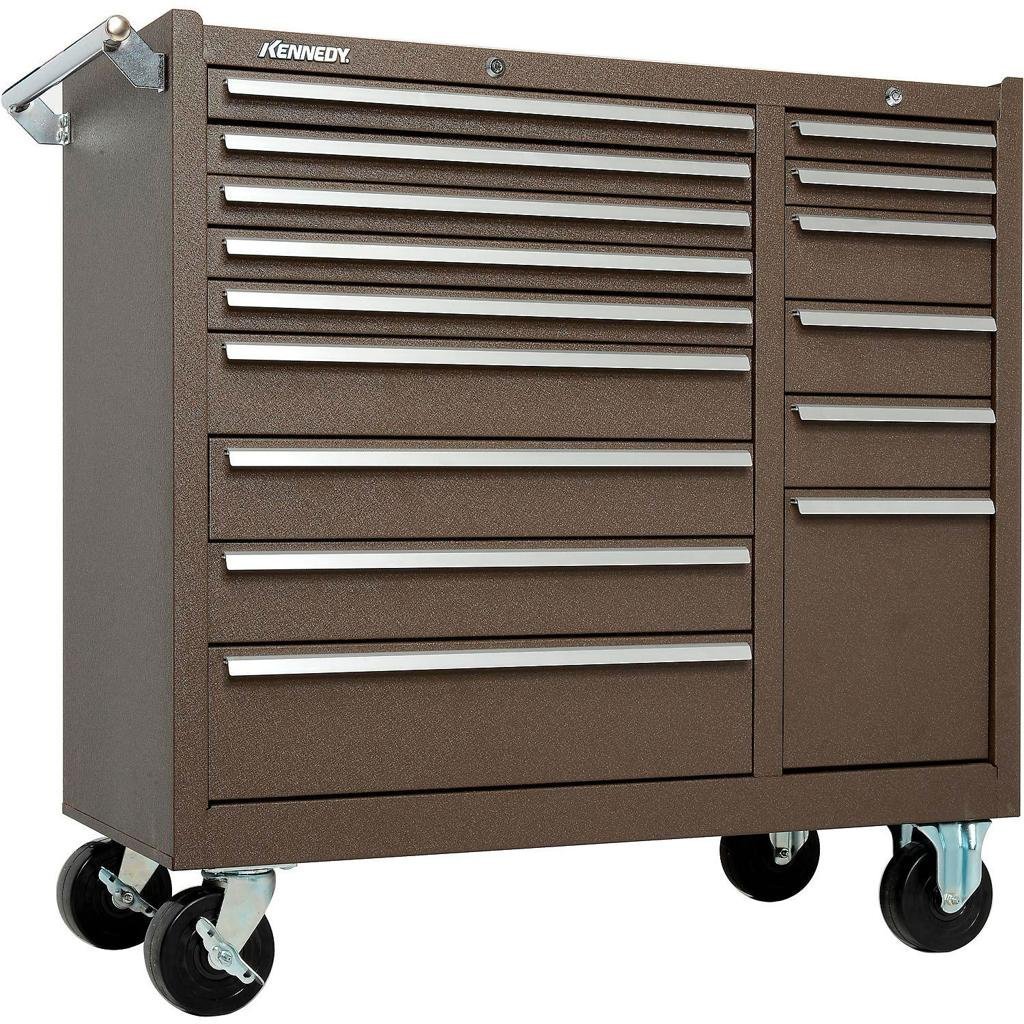 Kennedy 315XB 15-Drawer Maintenance Cart Brown