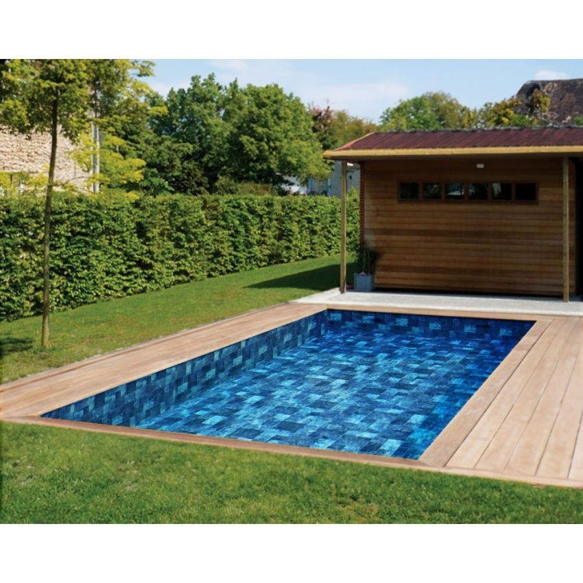 Piscine bois rectangulaire Pierre de Bali 350 x 200 x 71 cm
