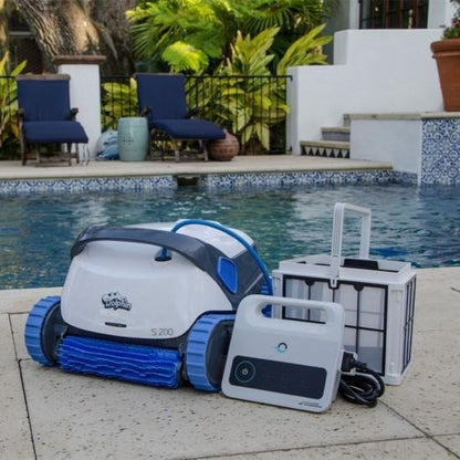 Dolphin Robot electrique de piscine fond parois et ligne d’eau avec chariot
