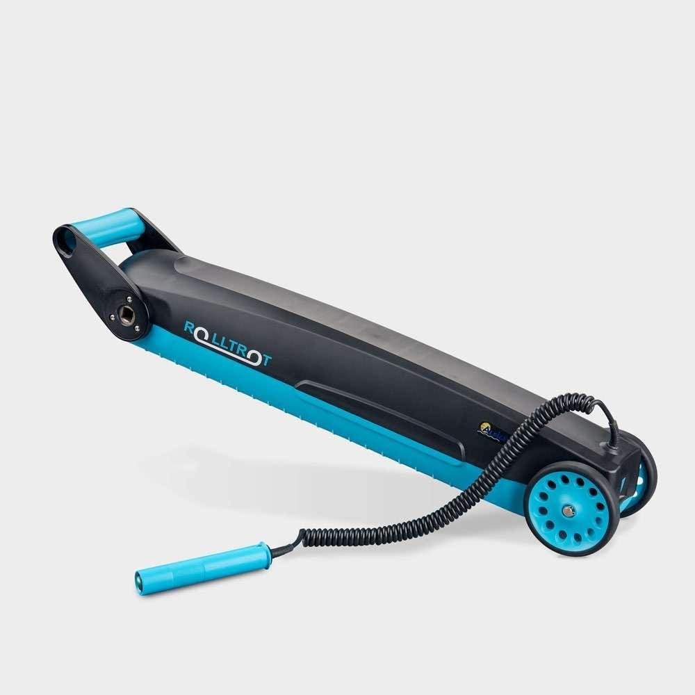 Motorisation Rolltrot pour bâche à barres | Batterie 12V intégrée, chargeur inclus, temps d’enroulement <3min | Azialo